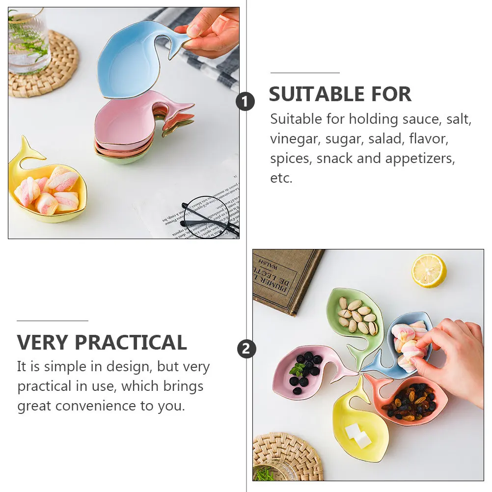 

Набор из 3 керамических тарелок для соусов и приправ, высококачественные, разноцветные, с нескользящим дном, для кухни