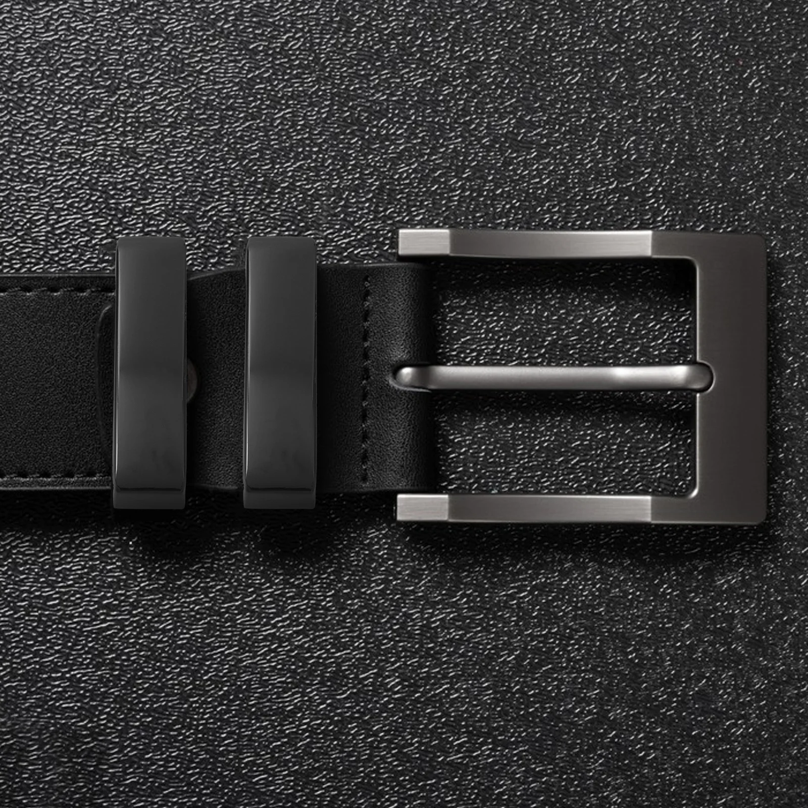 2 قطعة حلقة معدنية مستطيلة حلقة حلقة حارس أسود موصل متين لاستبدال إكسسوارات مشبك حزام الحزام للرجال