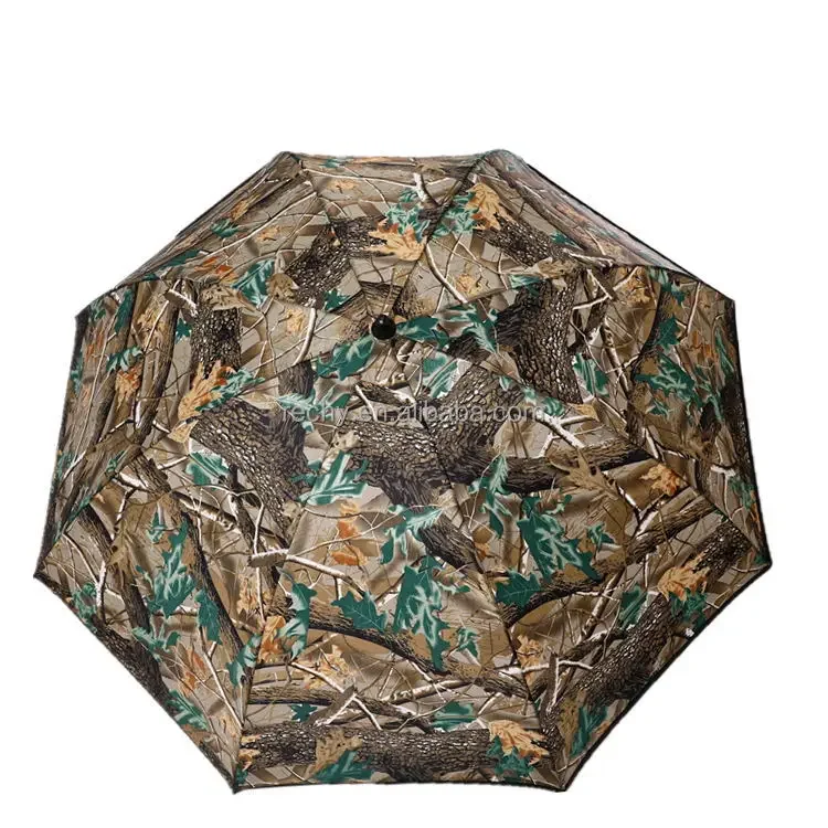 Hot Sale camouflage outdoor waterdichte 190T PA-coating 2,5m karpervissen onderdak Brolly paraplu