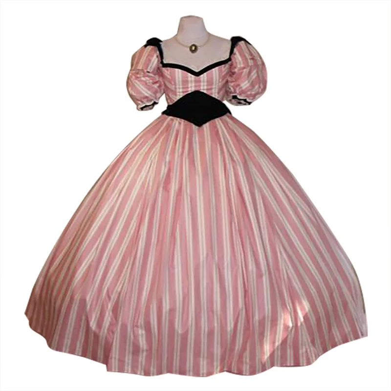 1700s Womens Rococo Marie Antoinette Pink Ball Gown Dress Royal Court Puff Sleeves Robe  Francaise Dress Custom Made