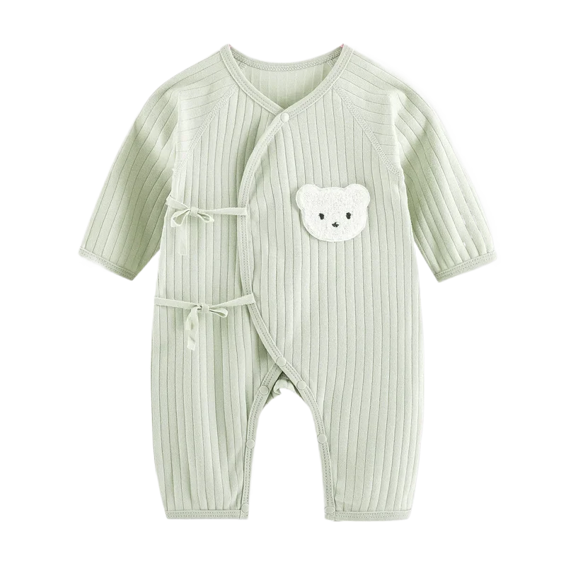 Somenie Infant Knitting Jumpsuit 100% Cotton Long Sleeve Romper One Piece Outfit for Boys & Girls Newborn Baby 4 Seasons Wear