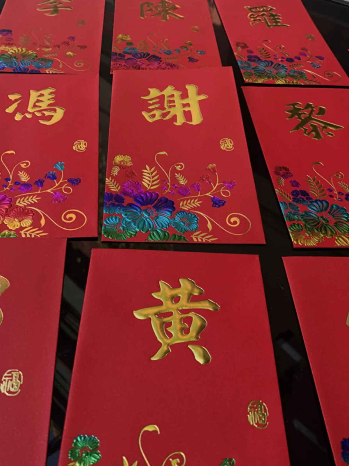 مغلفات هونغ باو التقليدية الحمراء بتصميم إبداعي خاص للسنة الصينية الجديدة، تحمل اسم العائلة، مستلزمات احتفالية