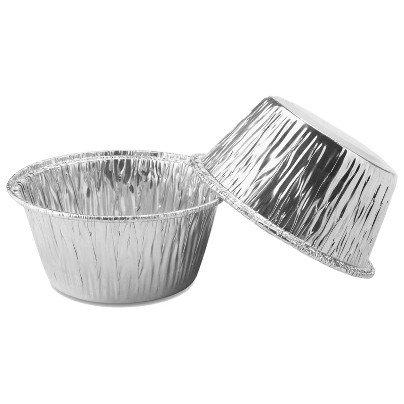 150 Pcs Aluminum Foil Cupcake Cups Ramekin Muffin Baking Cups, Disposable Muffin Liners, Ramekin Holders Cups, Aluminum Cupcake