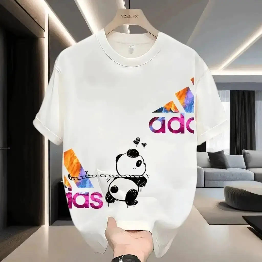 Summer's New Casual Men's and Women's Printed Short-sleeved Cotton T-shirts Are Loose and Fashionable Half-sleeved Casual Wear