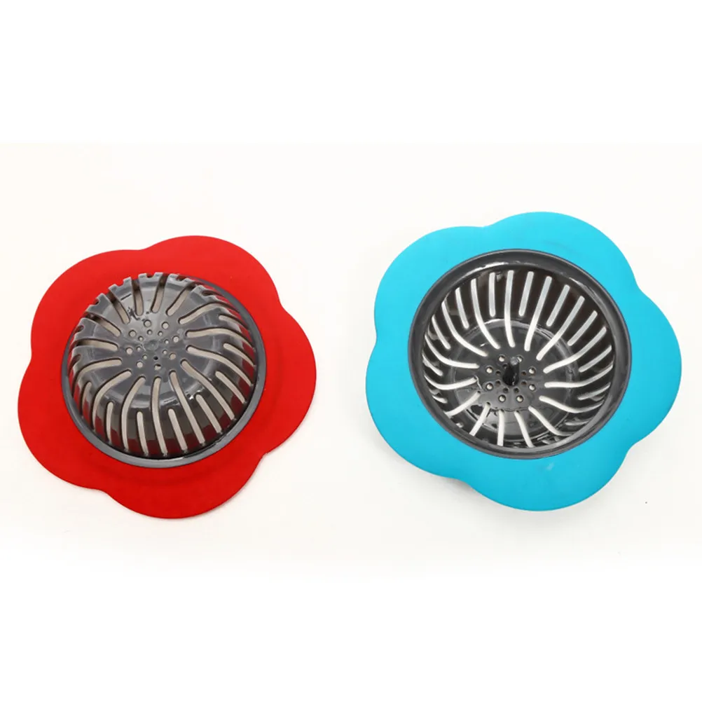 

Силиконовый фильтр-сетка в форме цветка для раковины, кухонной мойки, ванной, хозяйственной тумбы, предотвращающий засоры