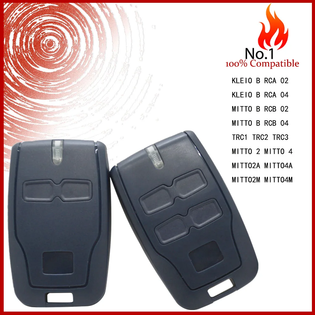 MITTO4, MITTO2 Gate Remote Control Comatible With MITTO2A MITTO4A MITTTO B RCB 02/04,KLEIO B RCA 02/04, TRC1 TRC2 TRC3
