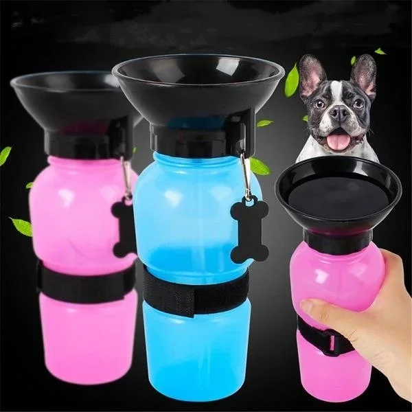 500ml Outdoor Portable Pet Dog Water Bottle Extrusion Large Dog Travel Water Cup Drinking Water Feeder Bowl for Dog Cat