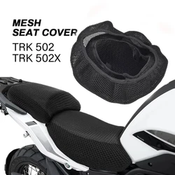 Motorcycle Accessories Anti-Slip 3D Mesh Fabric Seat Cover Breathable Waterproof Cushion For Benelli TRK502 TRK 502 TRK 502X