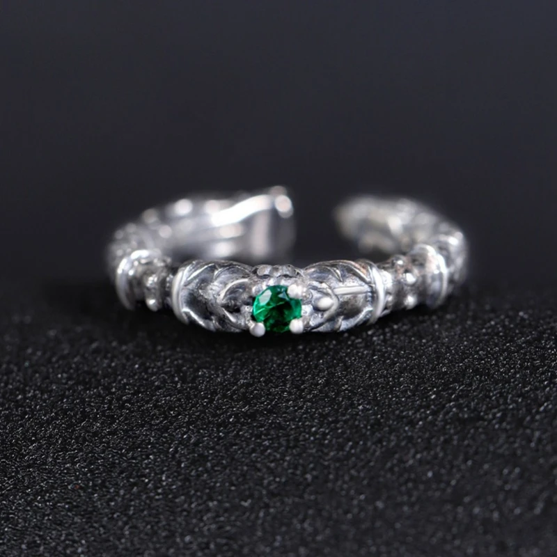 Silver Retro New Self Discipline Style Exquisite Adjustable Fashion Versatile High End Men's and Women's Jewelry