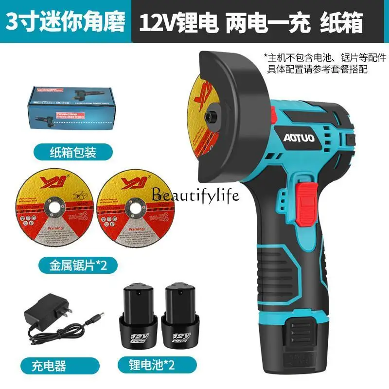 Mini meuleuse d'angle Rechargeable 110V, Machine de découpe, petite meuleuse à main électrique, meule à main
