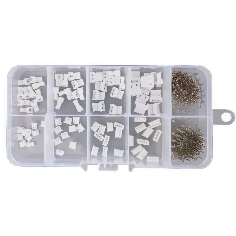 40sets/Box JST 1.25 Male Female Connector Aerial Docking 2/3/4/5Pin Plug With Terminal Wire Connectors Kit