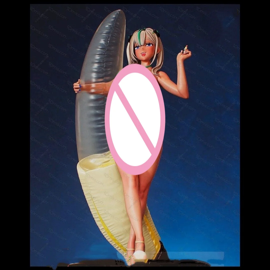 

Масштаб 1/24, высота 80 мм, фигурка из смолы, комплект модели для сборки, пляжная девушка с бананом в руках, Nsfw, две версии в разобранном виде, неокрашенная