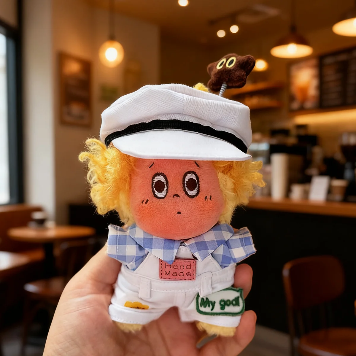 [No Doll] For Twinkle Twinkle 4.0 Doll's Clothes Pocket Checkered Bear Overalls For Labubu 4.0 Doll's DIY Outfit Accessories