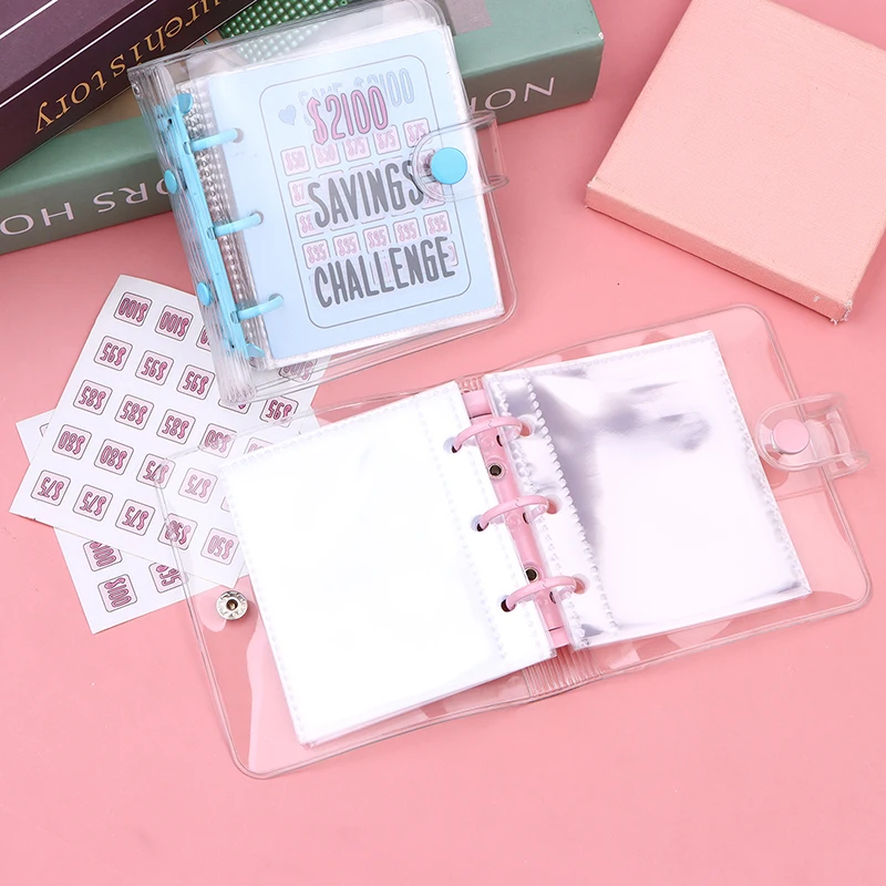 Mini Binder saving Challenge Save Money Gift Creative Mini-save Money Binder Budget Planning Handbook per la sfida del risparmio