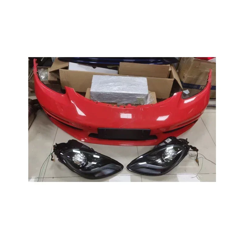 Upgrade For Porsche 981 to 718 Front Bumper with LED Headlight