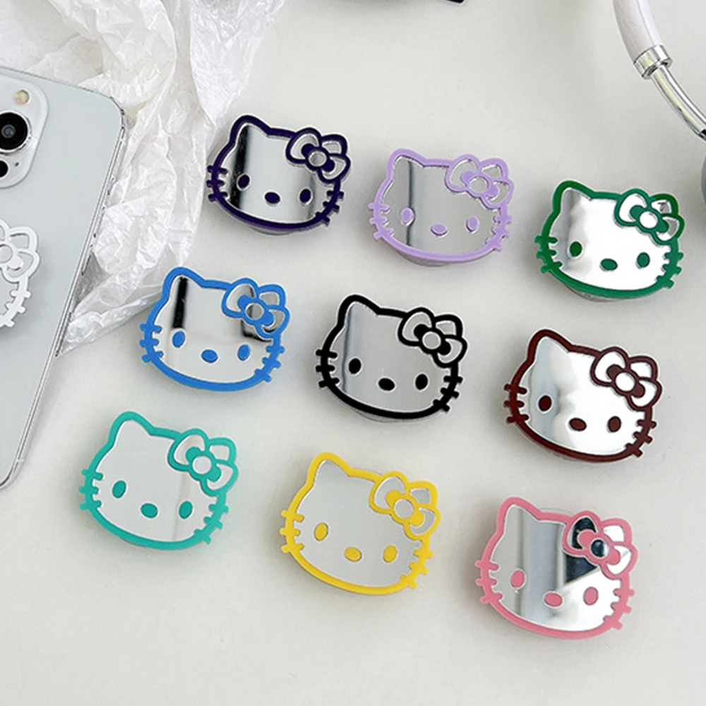 

Kawaii Cartoon Cute Sanrio Kt Cat Airbag Phone HoldersFor Phone Kawaii Transparent Retractable PhoneStander Girl Birthday Gift