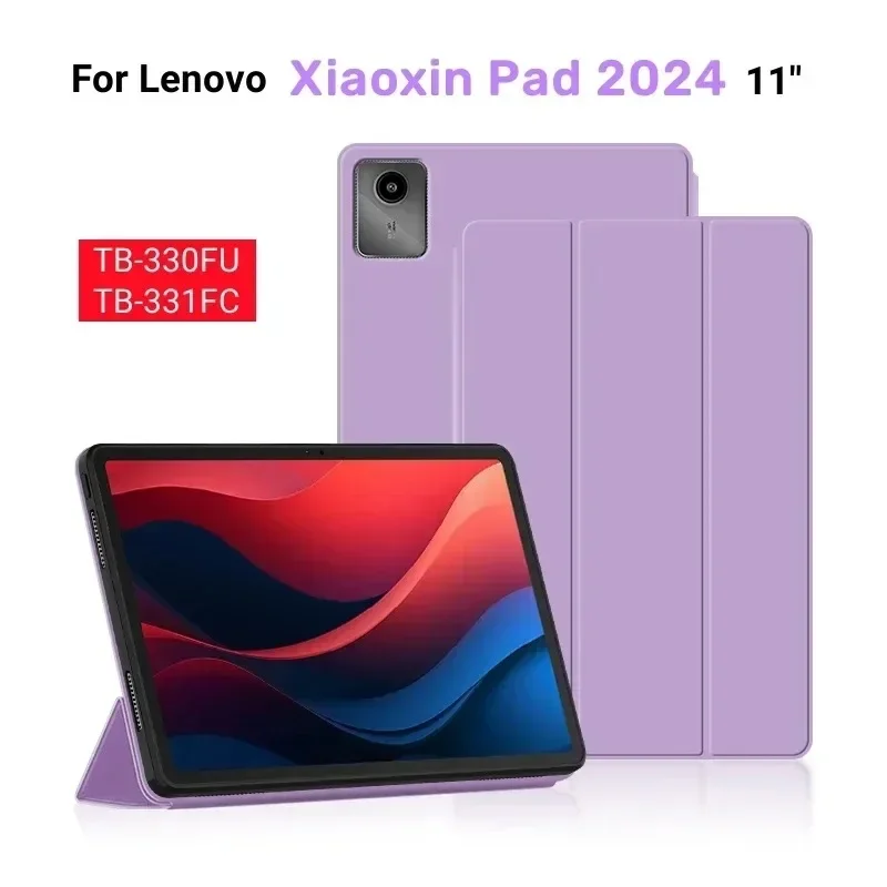 

Чехол для Lenovo Xiaoxin Pad 2024 11 дюймов TB-331FC, защитный чехол с откидной подставкой для Tab M11, 11-дюймовый чехол для планшета TB330FU с автоматическим пробуждением