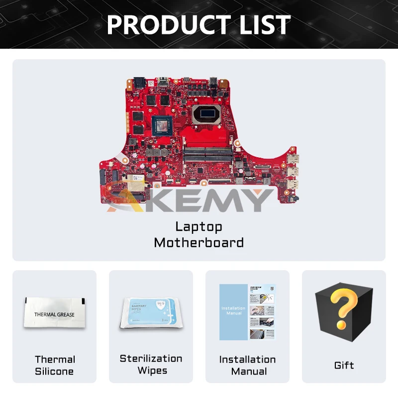 G512LI Mainboard For ASUS ROG Strix G15 G512 G512LU G512LH G712LI Laptop Motherboard W/i5-10300H i7-10750H GTX1650TI-4G