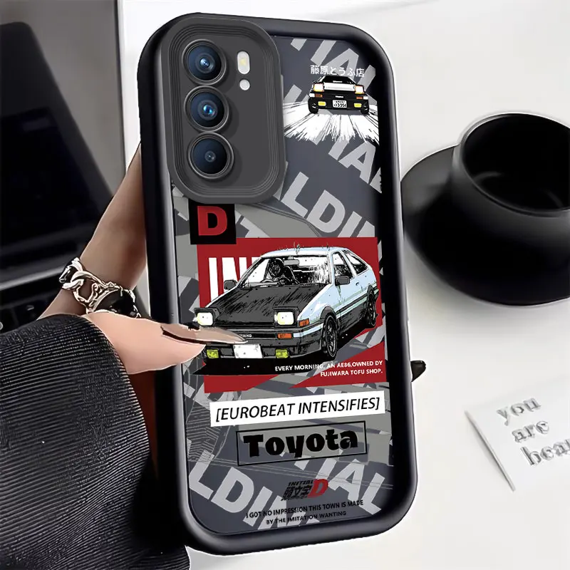 Anime I-Initial D Soft Protector Case for Samsung Galaxy A55 A35 A25 A15 A05 A05S A24 A13 A23 A12 A22 A32 A52 A52S A72 A11 Soft