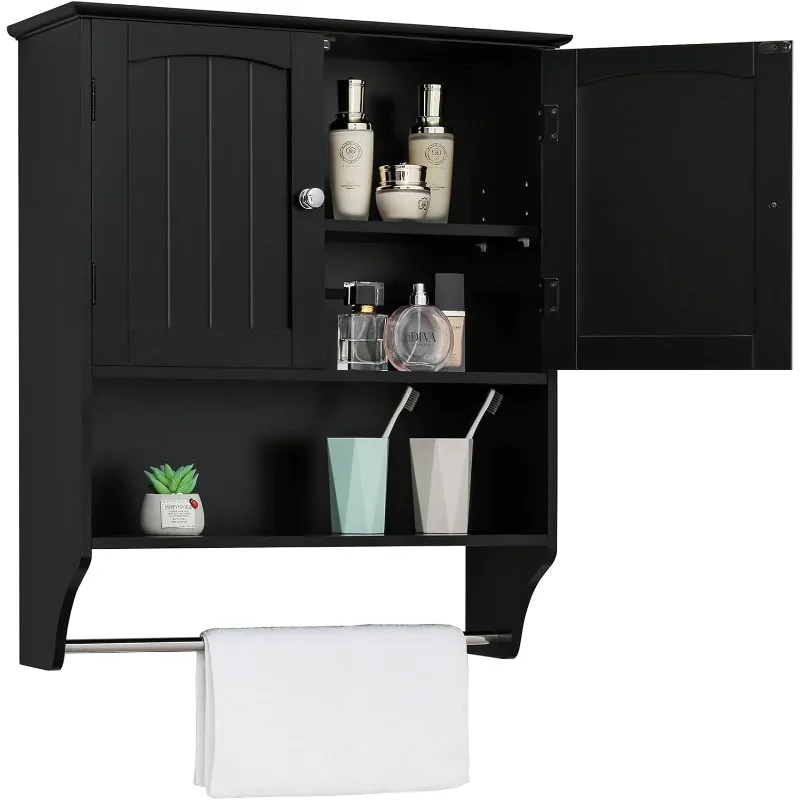 

Bathroom Wall Cabinet with Adjustable Shelf & Doors, Over The Toilet Storage Cabinet, Medicine Cabinet for Bathroom