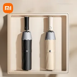 Xiaomi-男性と女性のための自動折りたたみ傘,大,屋外,防雨,日焼け止め,UV,超強力,パラソル,新品