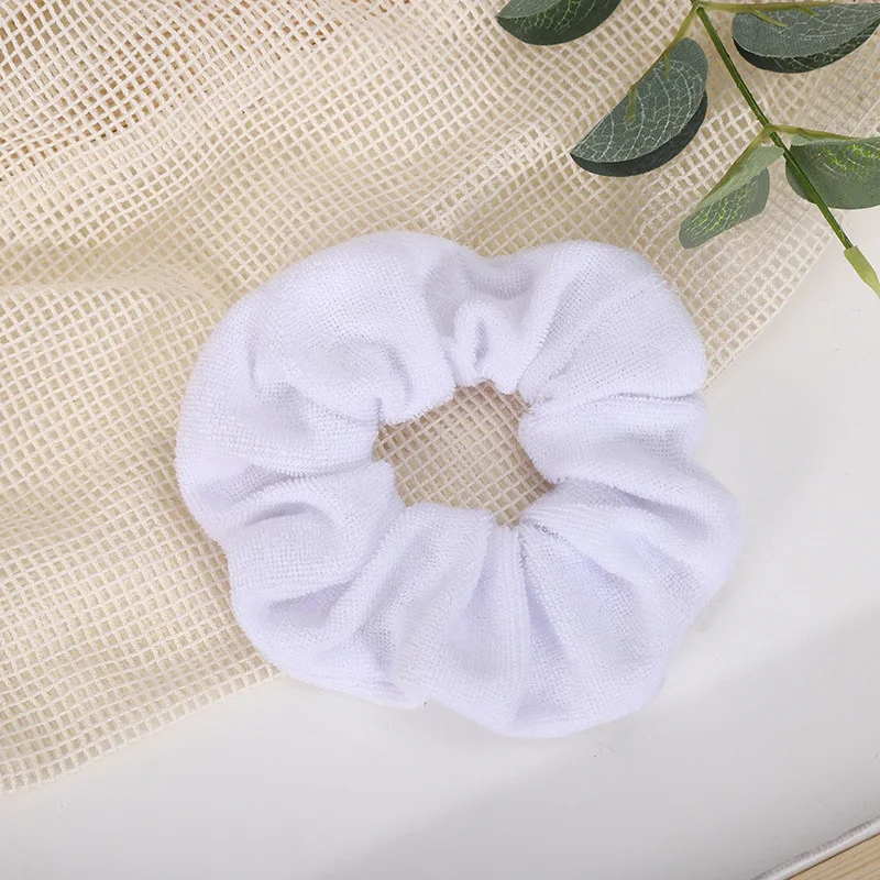 2024 New Candy Colored Towel Cloth Large Intestine Hair Scrunchie Simple and Versatile Absorbent Headband