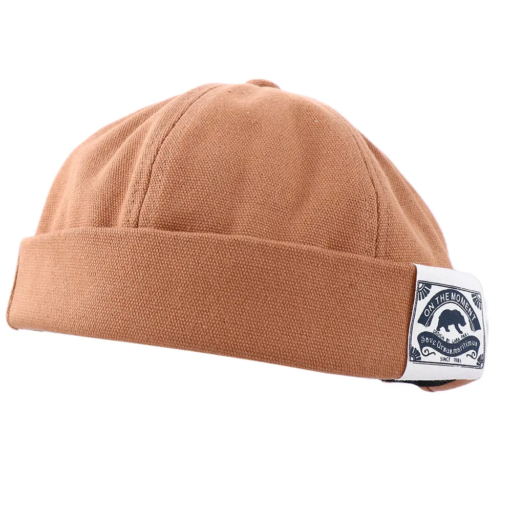 

Street Wear Warm Polar Bear Melon Hat Solid Color Bonnet Hat Cloth Men Docker Cap Korean Style Beanie Hats Women Skullcap