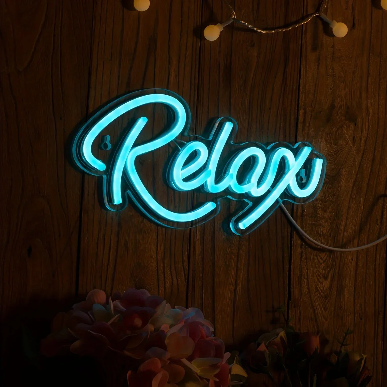 1pc Modern Neon Light USB LED Sign For Home And Party Decor - Relaxing Letter Design For A Relaxing Atmosphere