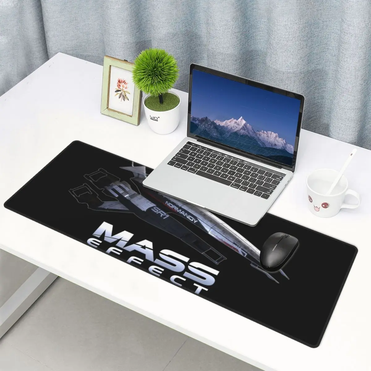 Large Mouse Pad Mass Effect Normandy SR1 Gamer PC Laptop Mats Keyboard Carpet Computer Gaming Office Accessories Desk Mat