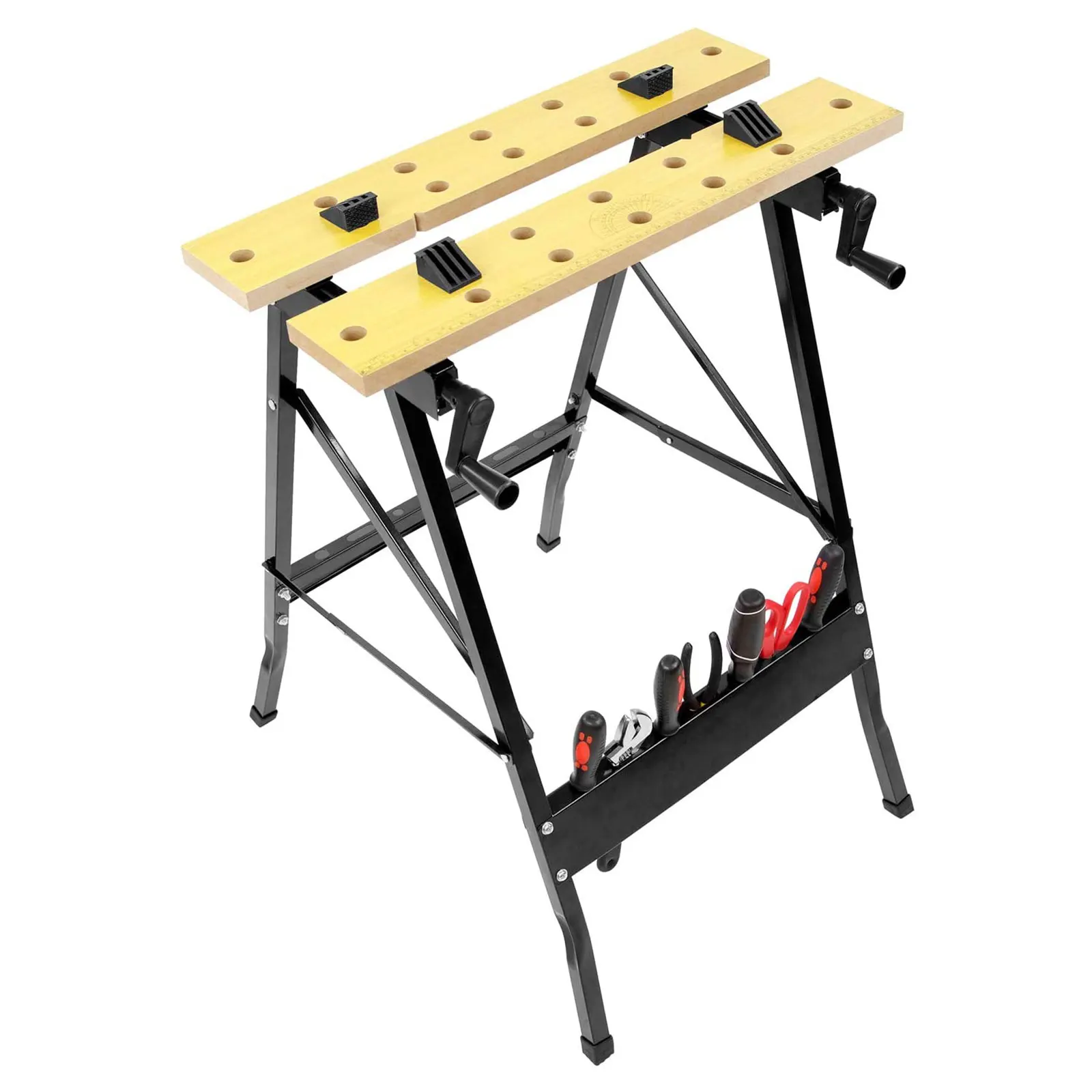 

Hot Sale Portable Wood Bench Foldable Workbench Work Clamping Folding Worktop Table