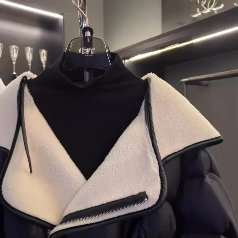 

Women's High-End Black Cotton Jacket Autumn Winter 2025 Short Waist-Cut Fashionable And Stylish Clothing Accessory