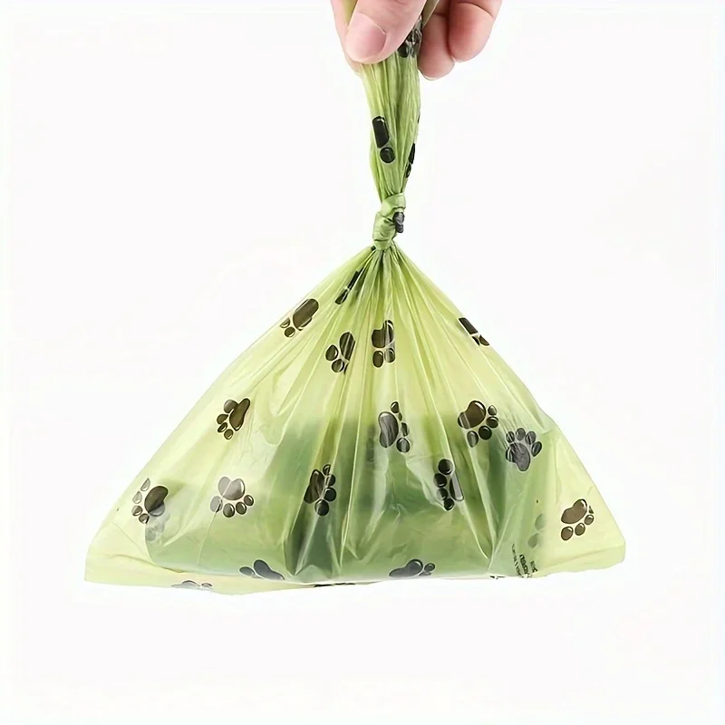 5 rolls Pet Waste Bags, Leak-Proof Poop Bags For Dog Thick Pick-Up Bags With Paw Print Design, Portable Dog Waste Bags For Walks