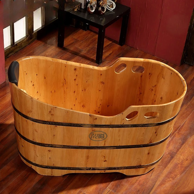 

PYH Cedar Wooden Bucket Bath Solid Wooden Bucket Bath Wooden Bath Adult Beauty Salon