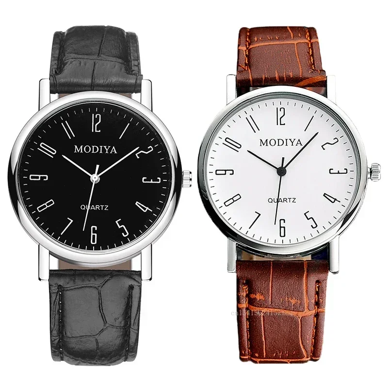 Relojes para hombre, reloj de pulsera de negocios, correa de cuero de lujo, relojes analógicos, relojes de pulsera de cuarzo, reloj informal Simple para hombre y mujer