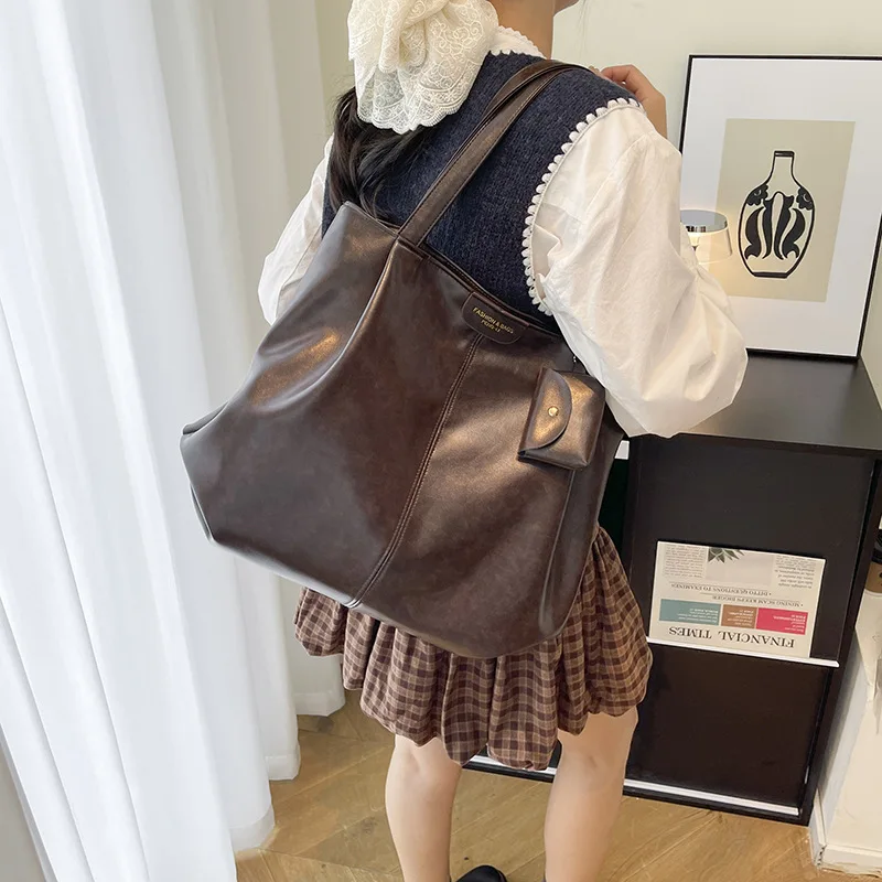 

Просторная большая сумка 2025 года, роскошная женская сумка через плечо, модная пригородная сумка через плечо, шикарная сумка «день-ночь», текстурированная сумка-слинг