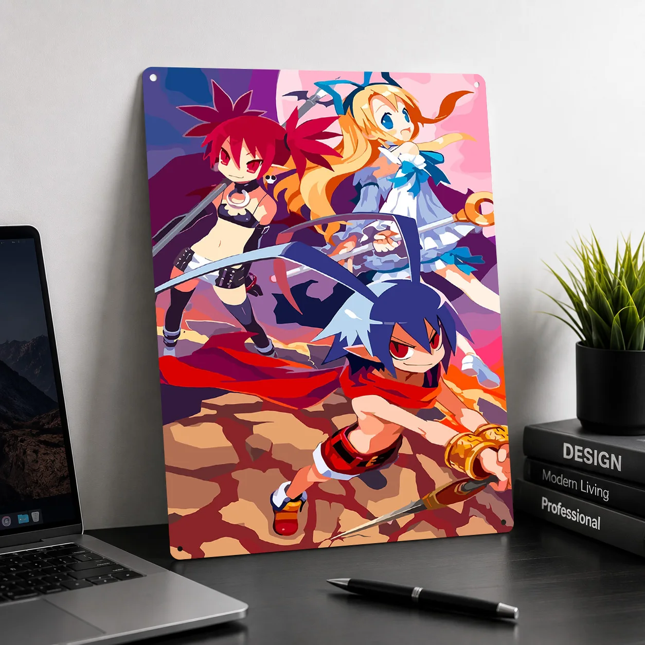 Three Anime Characters Metal Poster Perfect Gift for Fans Lovers Personalized Wall Art Metal Sign for Gaming Decoration Room