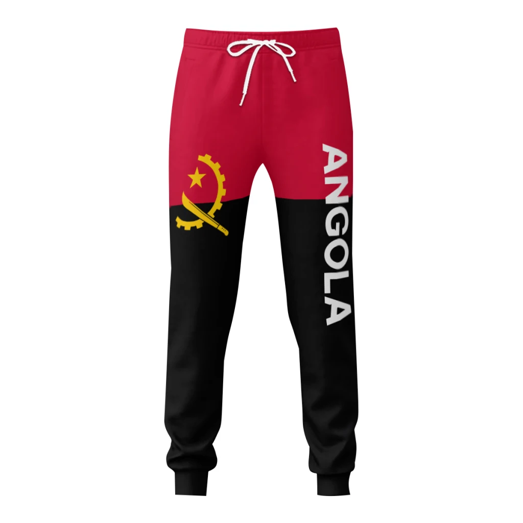 2025 Angola Flag Mens Sweatpants with Pockets Joggers for Men Sports Casual Sweat Pants With Drawstring view 2