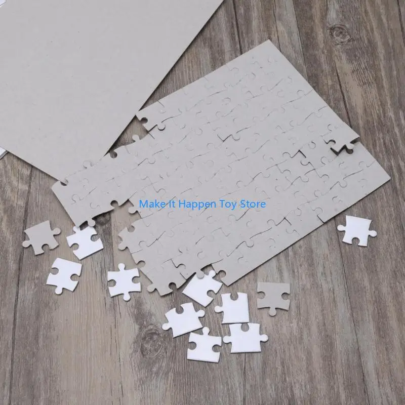 

28EC Puzzle Blank Puzzles Pieces White on Painting Home Drawing Kids Sublimation Diy Stay Family Draw Write Paper