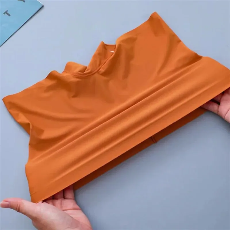2pcs Seamless Women Boxers Underwear Ice Silk Shorts Solid Color Ladies Soft Bo… - Image 4