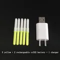 yellow and 1 charger