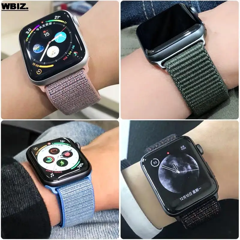 Nylon Strap For Apple Watch Band 49mm 44mm 40mm 45mm 41mm 38mm 42mm 45 mm Bracelet Correa iwatch Series 8 se 7 6 4 5 3 9 ultra 2