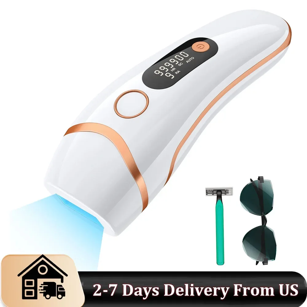 

IPL Hair Removal Laser 999900 Flashes Painless Pulsed Light Epilator HR/RA/SC 3 in 1 Whole Body Treament Use Men Women