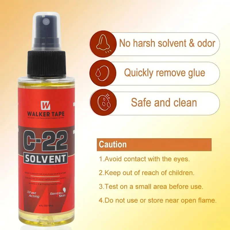 Wholesale C-22 Solvent By Walker Tape Remover Ultra Hold Glue for Toupee 15ml Walker Tape Human Hair Wigs Spray With Brush image 6