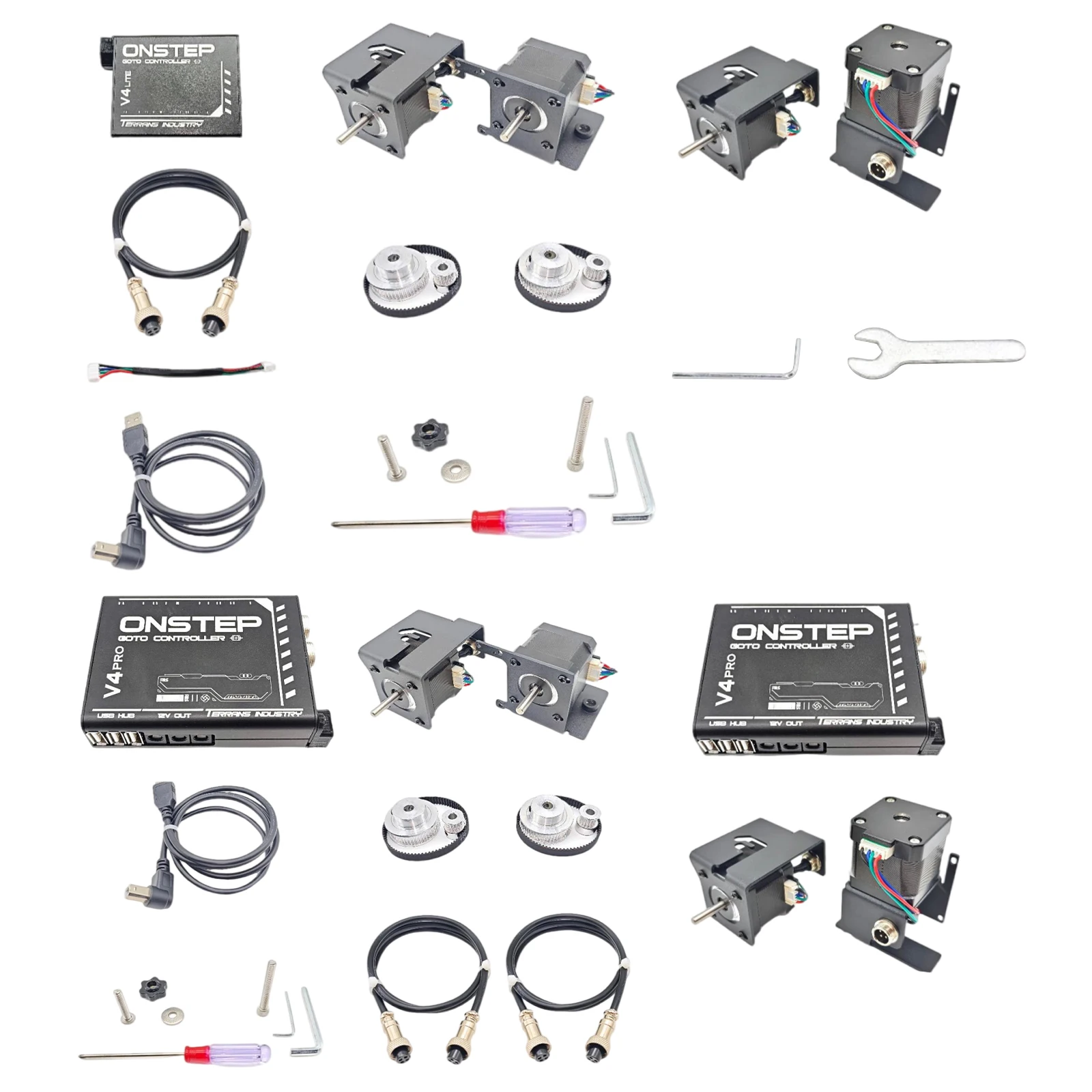 V4 EXOS2 Onstep EXOS2 Äquatoriale Montierung V4 GOTO Upgrade Kit Biaxial Tracking