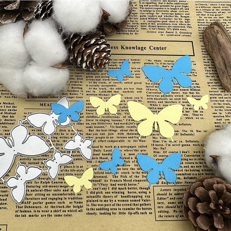 5Pcs Borboleta decoração Metal Cutting Dies DIY Scrapbooking Album Cartões De Papel Decoração Artesanato Embossing Die Cuts Handmade