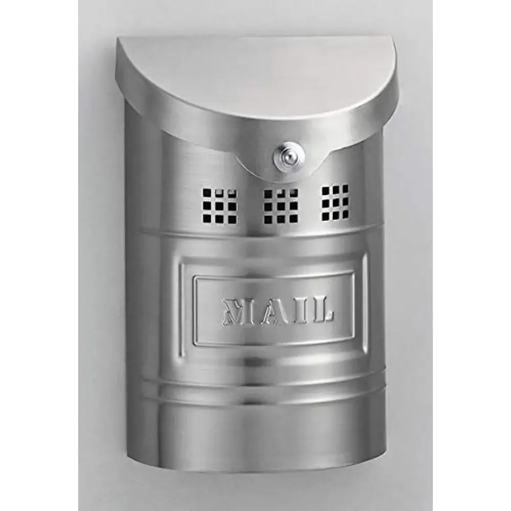 

Brushed Stainless Steel Wall Mount Mailbox with Label 8x13x3.5 E1XM