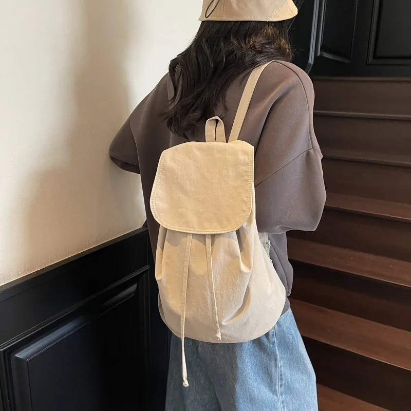Zaini in nylon moda coreana per donna 2025 Nuovo Bookbag Zaino a tracolla Borsa da scuola per studenti universitari giapponesi Feminina Mochila
