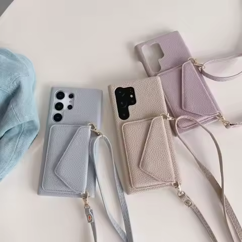 Crossbody Leather Phone Case for Samsung Galaxy S23 FE S25 S24 S22 Ultra A15 A25 A35 A55 A54 A34 Wallet with Card Holder Cover