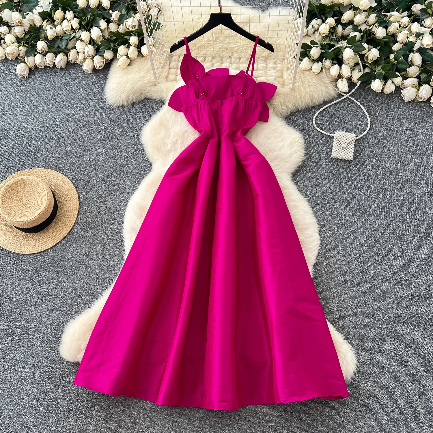 Abito senza maniche floreale vintage chic Elegante fata moda coreana Boho Prendisole abiti da cerimonia per abbigliamento donna