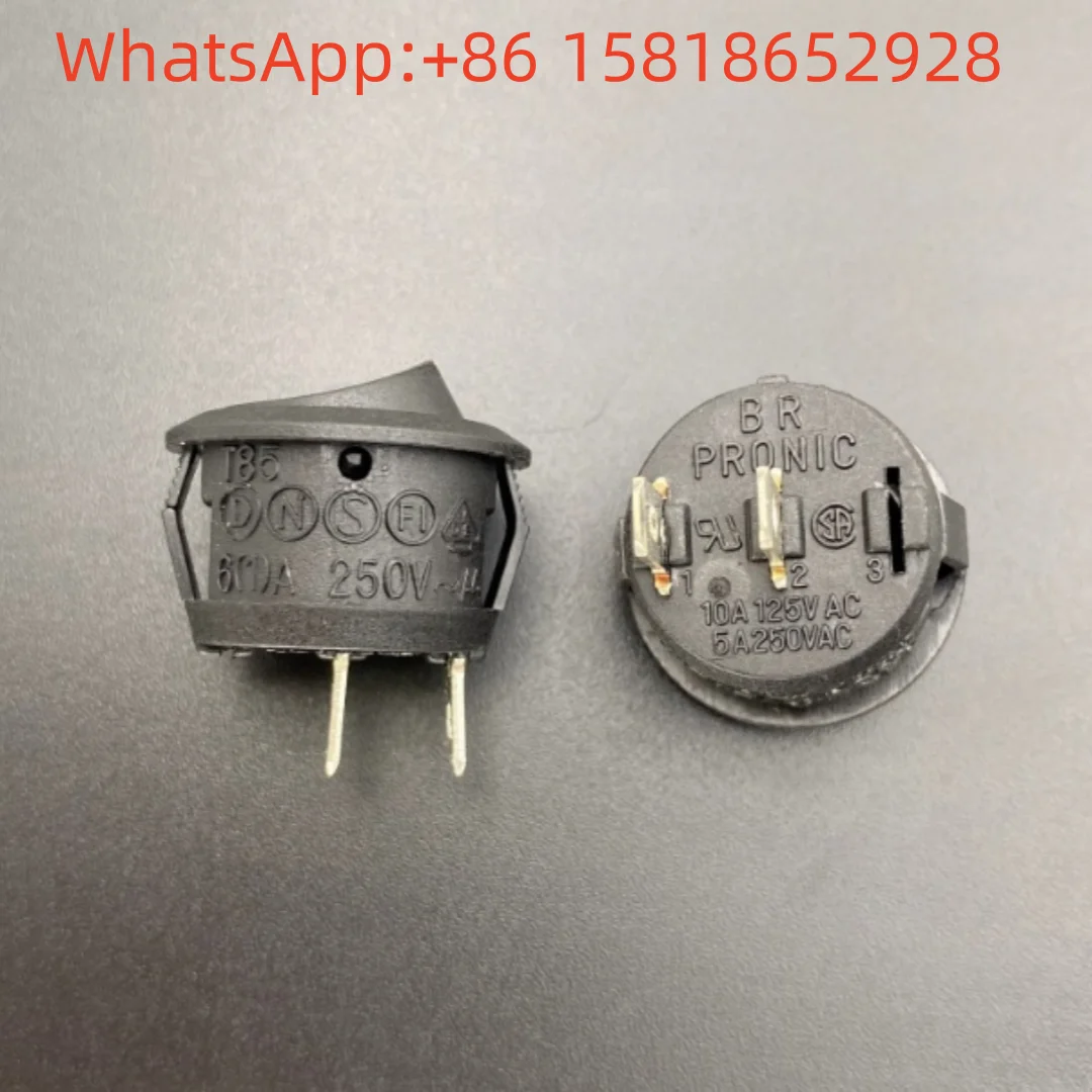 5 pieces PRONIC BR T85 boat-shaped power switch 2-pin 2-position 10A electric hot pot rocker round button
